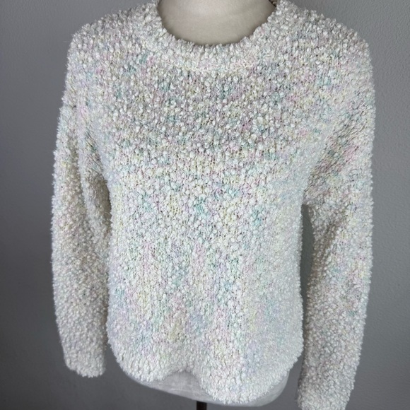 Multi Color Textured Crew Neck Sweater - Picture 3 of 7